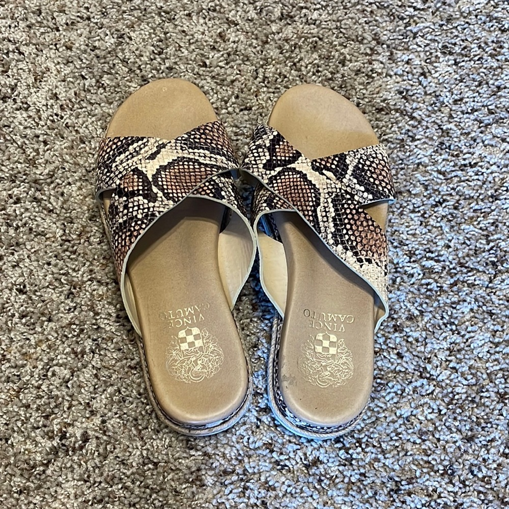 Vince Camuto snakeskin sandals - 5.5/36